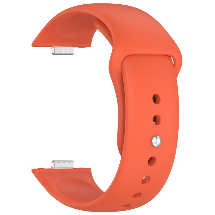 For Huawei Watch Fit3 Solid Color Reverse Buckle Silicone Watch Band(Orange) by bashfashion