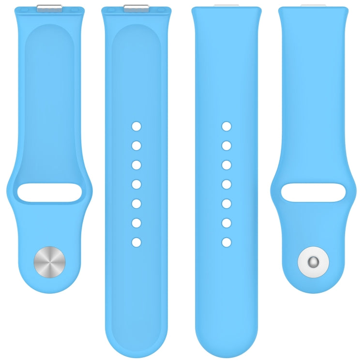 For Huawei Watch Fit3 Solid Color Reverse Buckle Silicone Watch Band(Light Blue) by bashfashion