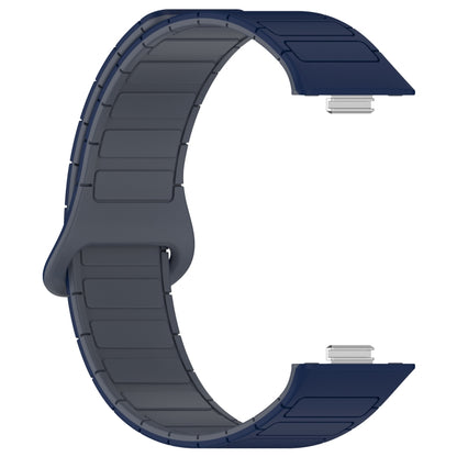 For Huawei Watch Fit3 Color Buckle Two Color Magnetic Silicone Watch Band(Midnight Blue Gray) by bashfashion
