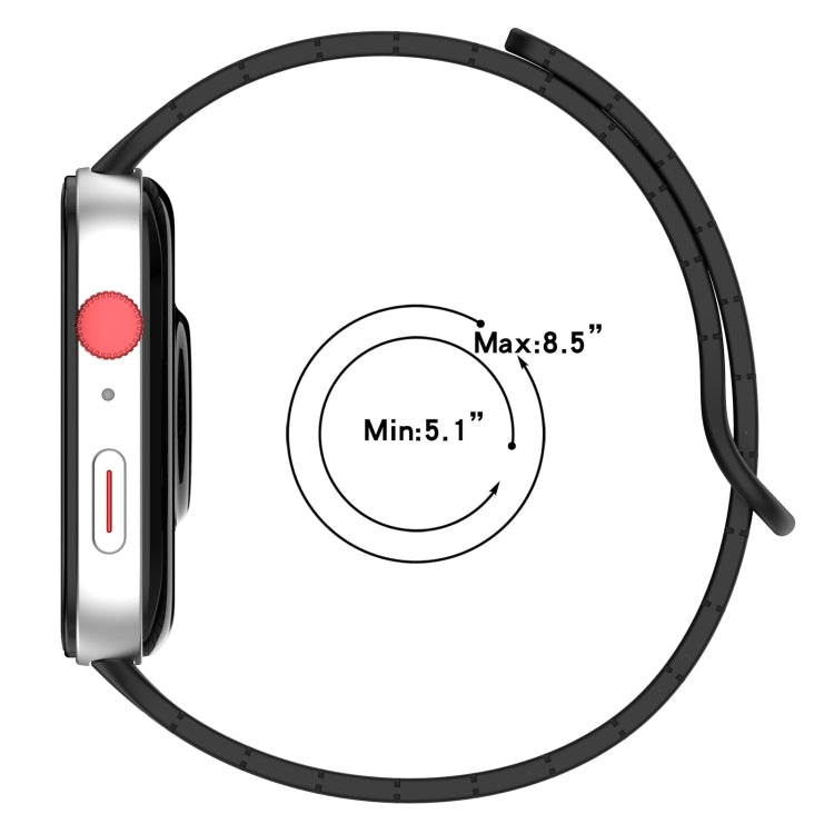 For Huawei Watch Fit3 Color Buckle Two Color Magnetic Silicone Watch Band(Midnight Blue Gray) by bashfashion