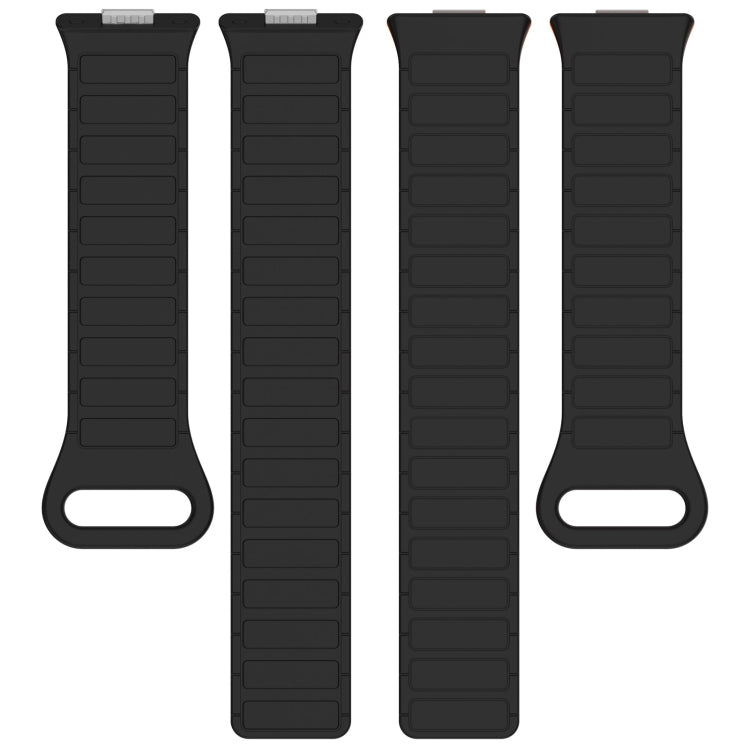 For Huawei Watch Fit3 Color Buckle Two Color Magnetic Silicone Watch Band(Midnight Blue Gray) by bashfashion