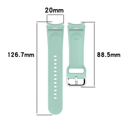For Samsung Galaxy Watch7 40 / 44mm Solid Color Silver Buckle Quick Release Silicone Watch Band(Black) by bashfashion