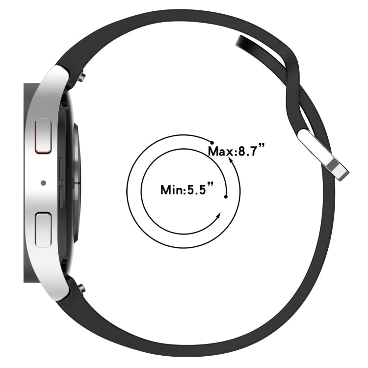 For Samsung Galaxy Watch7 40 / 44mm Solid Color Silver Buckle Quick Release Silicone Watch Band(Orange) by bashfashion