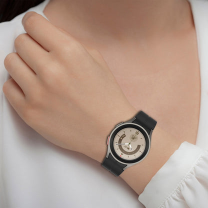 For Samsung Galaxy Watch FE 40mm Magnetic Folding Black Buckle Silicone Watch Band(Blue) by bashfashion