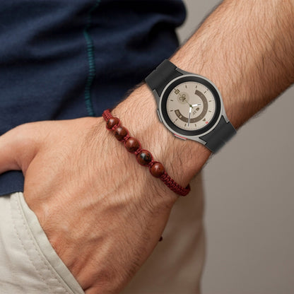 For Samsung Galaxy Watch FE 40mm Magnetic Folding Black Buckle Silicone Watch Band(Blue) by bashfashion