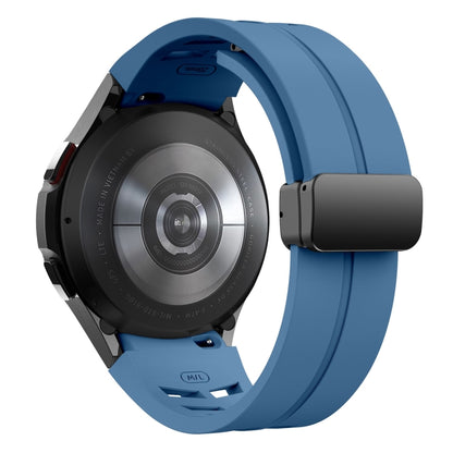 For Sansung Galaxy Watch 5 Pro Golf Edition Richard Magnetic Folding Black Buckle Silicone Watch Band(Blue) by bashfashion