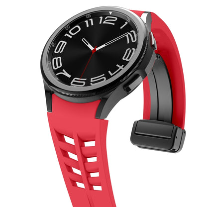 For Sansung Galaxy Watch 5 Pro Golf Edition Richard Magnetic Folding Black Buckle Silicone Watch Band(Red) by bashfashion