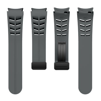 For Samsung Galaxy Watch 5 Golf Edition Richard Magnetic Folding Black Buckle Silicone Watch Band(Space gray) by bashfashion