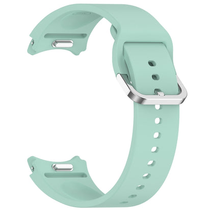 For Samsung Galaxy Watch 5 44mm Solid Color Silver Buckle Quick Release Silicone Watch Band(Teal) by bashfashion