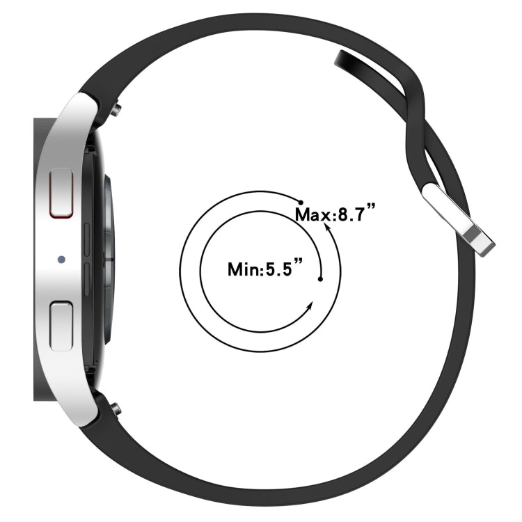 For Samsung Galaxy Watch 5 44mm Solid Color Silver Buckle Quick Release Silicone Watch Band(Pink) by bashfashion