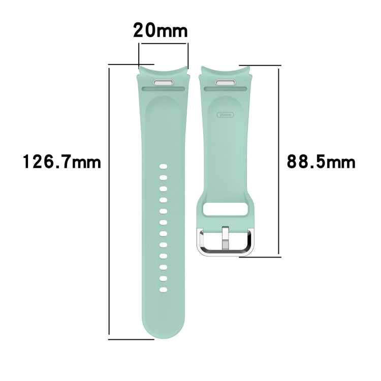 For Samsung Galaxy Watch 5 Pro 45mm Solid Color Silver Buckle Quick Release Silicone Watch Band(Pink) by bashfashion