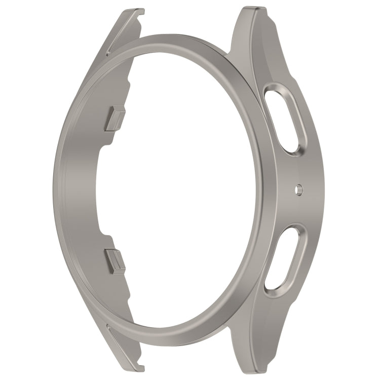 For Sansung Galaxy Watch 7 40mm Half Pack Hollow PC Watch Protective Case(Titanium Steel Color) by bashfashion