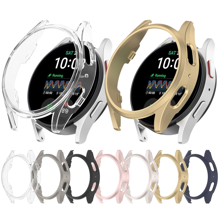 For Sansung Galaxy Watch 7 40mm Half Pack Hollow PC Watch Protective Case(Transparent White) by bashfashion