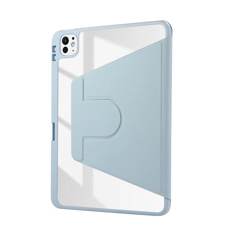 For iPad Pro 13 2025 / 2024 ENKAY 360 Rotation PMMA Leather Smart Tablet Case with Pen Slot(Blue) by ENKAY