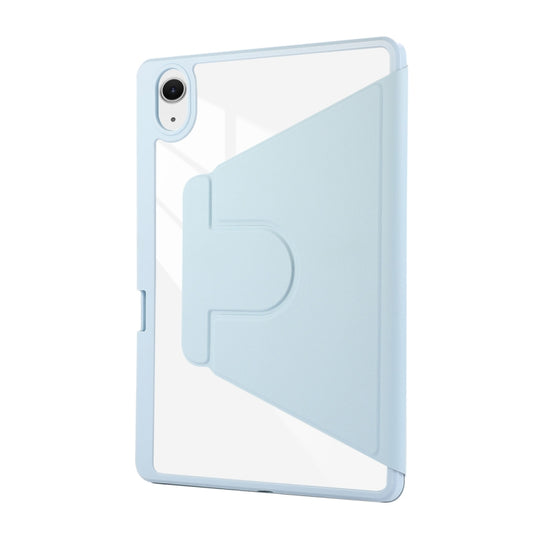 For iPad Air 13 2025 / 2024 ENKAY 360 Rotation PMMA Leather Smart Tablet Case with Pen Slot(Blue) by ENKAY