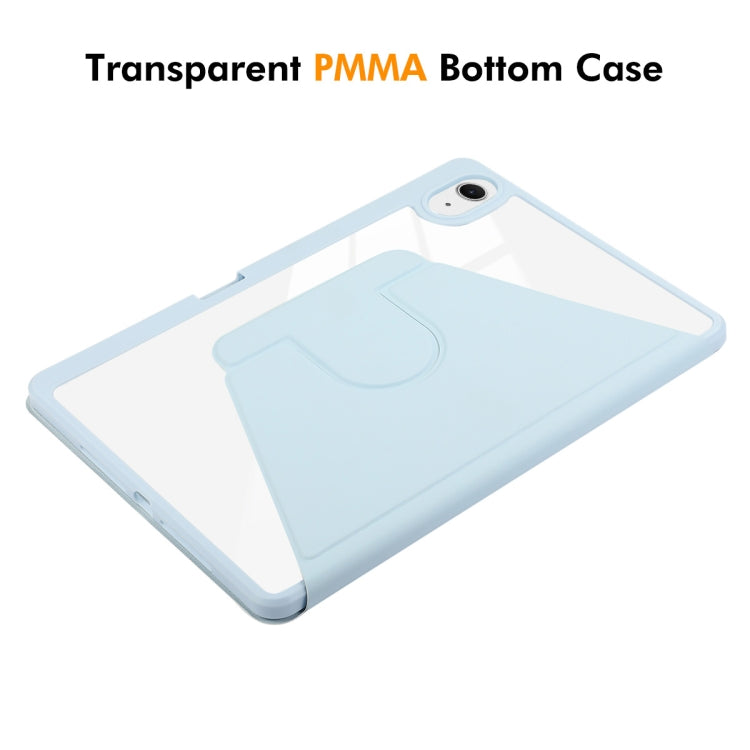 For iPad Air 13 2025 / 2024 ENKAY 360 Rotation PMMA Leather Smart Tablet Case with Pen Slot(Blue) by ENKAY