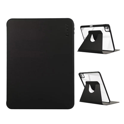 For iPad Pro 11 2025 / 2024 ENKAY 360 Rotation PMMA Leather Smart Tablet Case with Pen Slot(Black) by ENKAY