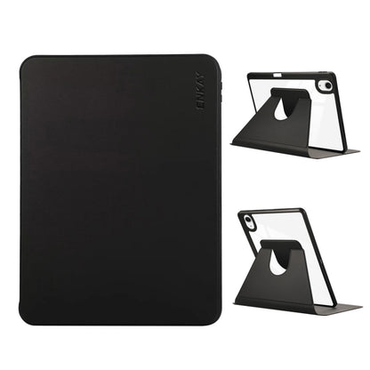 For iPad Pro Air 11 2025 / 2024 ENKAY 360 Rotation PMMA Leather Smart Tablet Case with Pen Slot(Black) by ENKAY