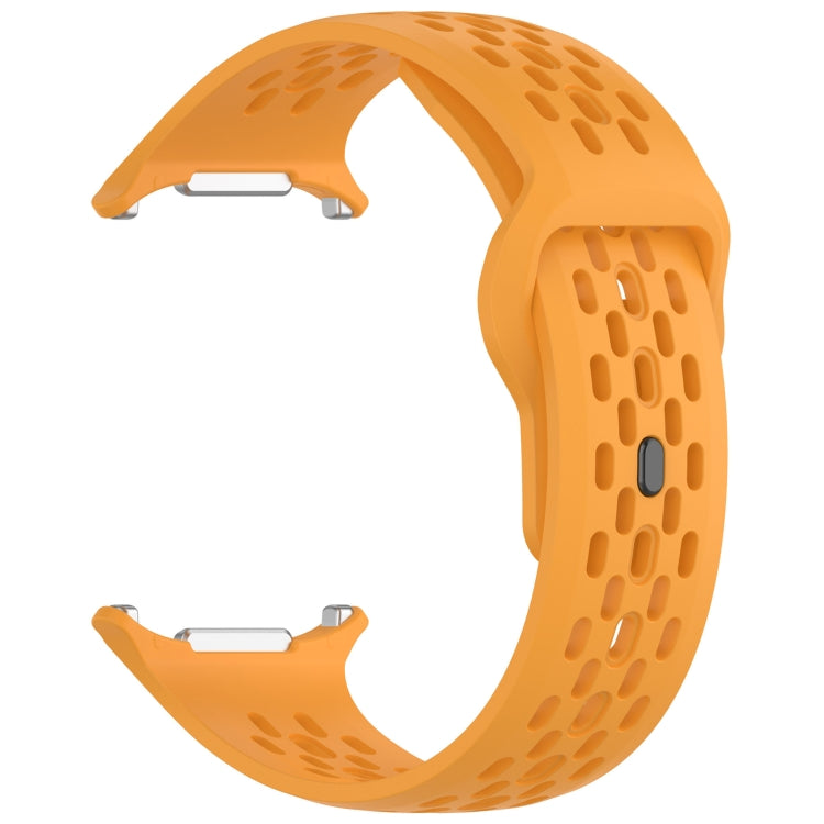 For Samsung Galaxy Watch Ultra 47mm Holes Style Square Buckle Solid Color Silicone Watch Band(Yellow) by bashfashion