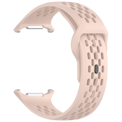 For Samsung Galaxy Watch Ultra 47mm Holes Style Square Buckle Solid Color Silicone Watch Band(Pink) by bashfashion