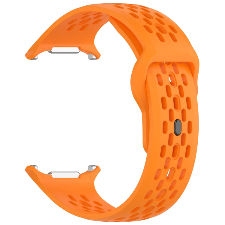 For Samsung Galaxy Watch Ultra 47mm Holes Style Square Buckle Solid Color Silicone Watch Band(Orange) by bashfashion