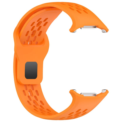 For Samsung Galaxy Watch Ultra 47mm Holes Style Square Buckle Solid Color Silicone Watch Band(Orange) by bashfashion