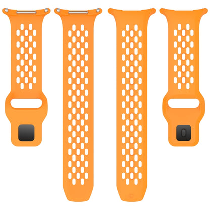 For Samsung Galaxy Watch Ultra 47mm Holes Style Square Buckle Solid Color Silicone Watch Band(Yellow) by bashfashion