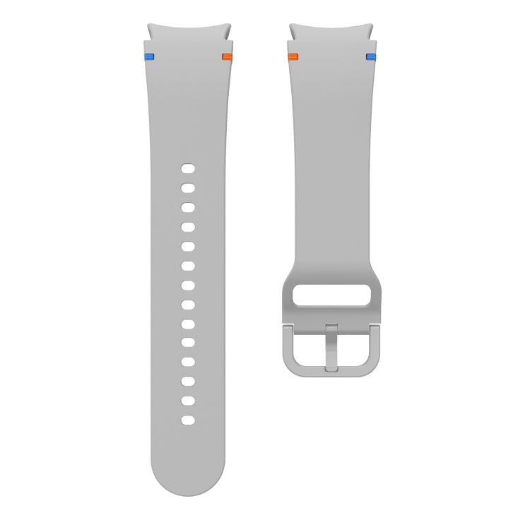 For Samsung Galaxy Watch FE 40mm Flat Sewing Design Silicone Watch Band(Light Gray) by bashfashion