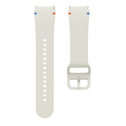 For Samsung Galaxy Watch 7 44mm Flat Sewing Design Silicone Watch Band(White) by bashfashion
