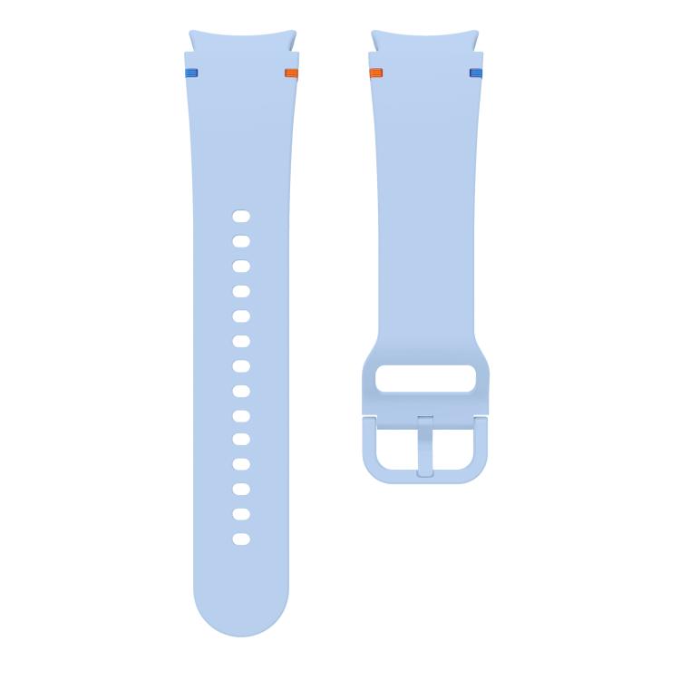 For Samsung Galaxy Watch 7 44mm Flat Sewing Design Silicone Watch Band(Light Blue) by bashfashion
