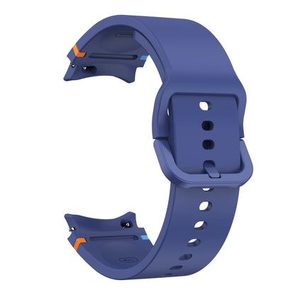 For Samsung Galaxy Watch 7 44mm Flat Sewing Design Silicone Watch Band(Midnight Blue) by bashfashion