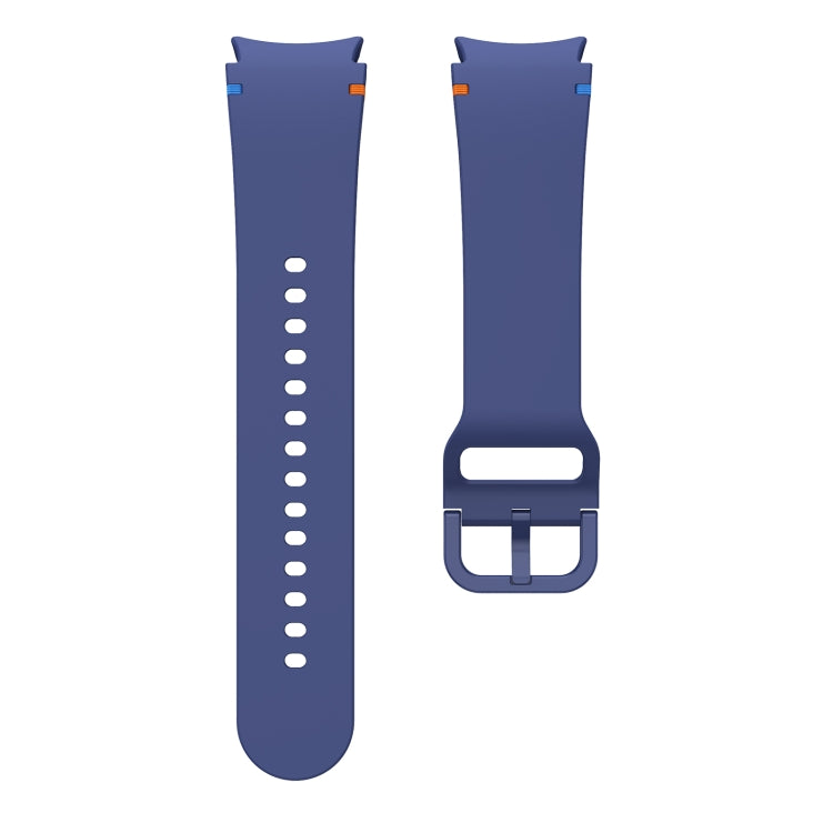 For Samsung Galaxy Watch 6 40 / 44mm Flat Sewing Design Silicone Watch Band(Midnight Blue) by bashfashion
