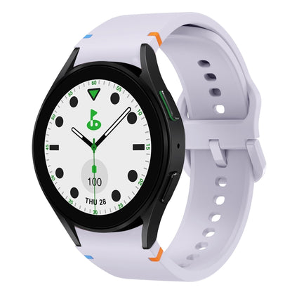 For Sansung Galaxy Watch 5 Pro Golf Edition Flat Sewing Design Silicone Watch Band(Purple) by bashfashion