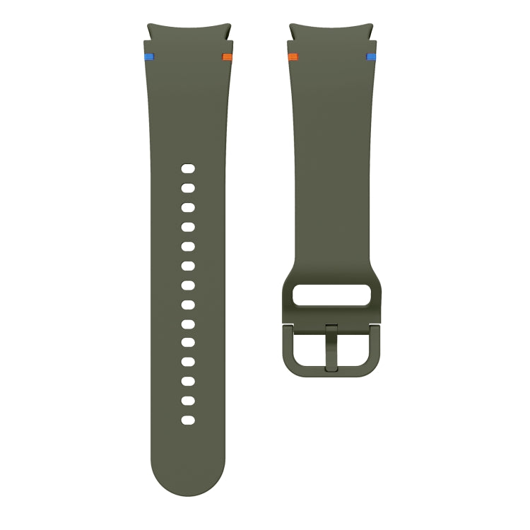 For Sansung Galaxy Watch 5 Pro Golf Edition Flat Sewing Design Silicone Watch Band(Army Green) by bashfashion