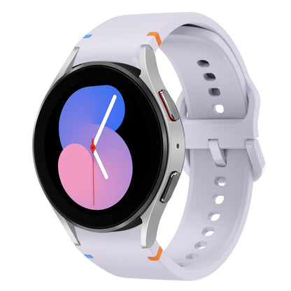 For Samsung Galaxy Watch 5 40 / 44mm Flat Sewing Design Silicone Watch Band(Purple) by bashfashion