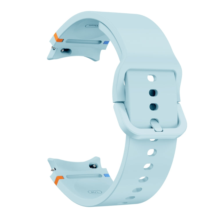 For Samsung Galaxy Watch 5 40 / 44mm Flat Sewing Design Silicone Watch Band(Light Blue) by bashfashion