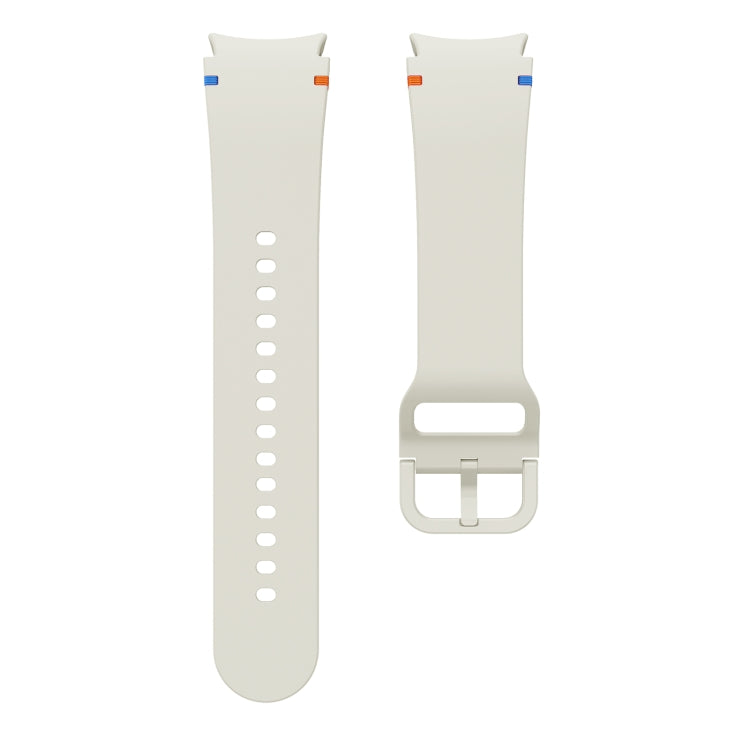 Fou Samsung Galaxy Watch 4 40 / 44mm Flat Sewing Design Silicone Watch Band(White) by bashfashion