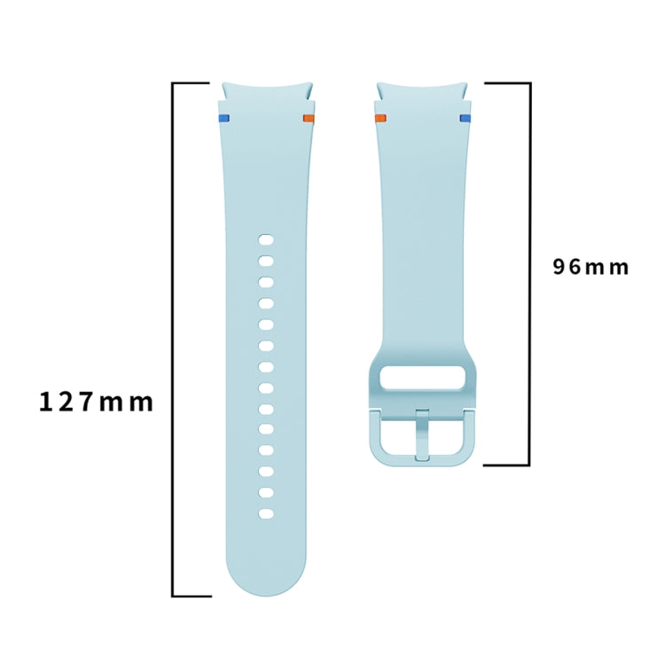 For Samsung Galaxy Watch 7 40mm Flat Sewing Design Silicone Watch Band(Wine Red) by bashfashion