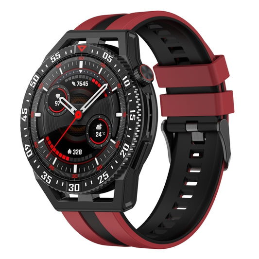 For Huawei Watch GT3 SE 22mm Two Color Sports Silicone Watch Band(Red+Black) by bashfashion