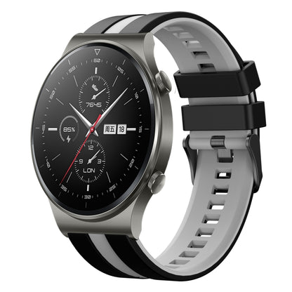For Huawei GT2 Pro 22mm Two Color Sports Silicone Watch Band(Black+Grey) by bashfashion