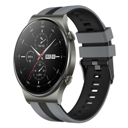 For Huawei GT2 Pro 22mm Two Color Sports Silicone Watch Band(Grey+Black) by bashfashion
