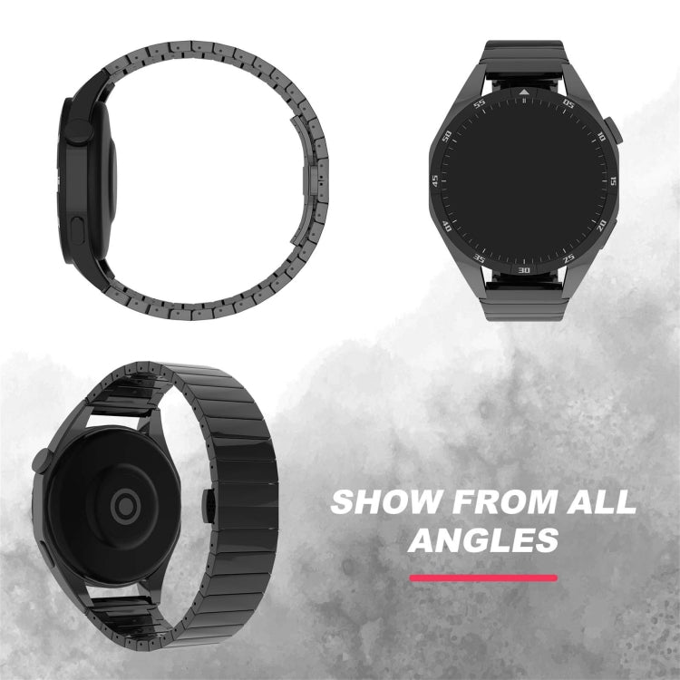 For Samsung Galaxy Watch Gear S3 Frontier 22mm One Bead Paint Butterfly Buckle Alloy Watch Band(Silver) by bashfashion