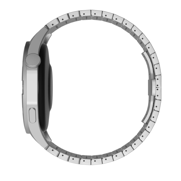 For Huawei Watch GT4 46mm 22mm One Bead Paint Butterfly Buckle Alloy Watch Band(Silver) by bashfashion