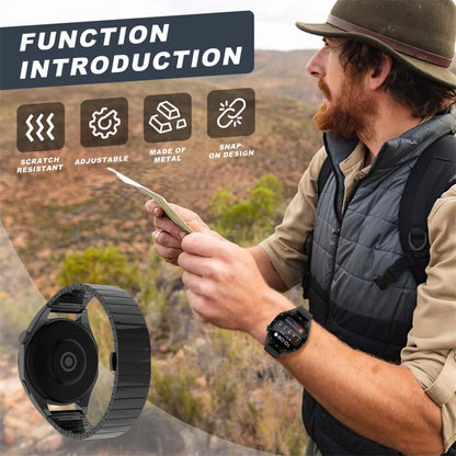 For Garmin Forerunner 255 Music 22mm One Bead Paint Butterfly Buckle Alloy Watch Band(Silver) by bashfashion