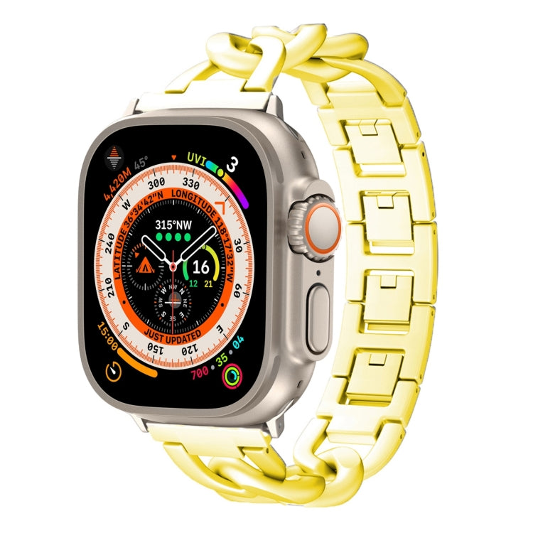 For Apple Watch Ultra 2 49mm Quick-Release Metal Chain Watch Band(Gold) by bashfashion