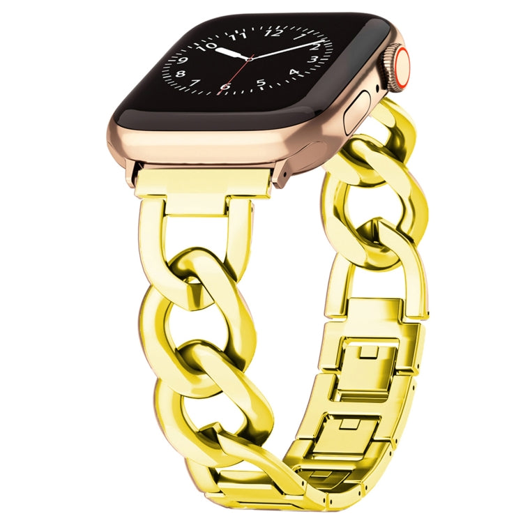 For Apple Watch Ultra 49mm Quick-Release Metal Chain Watch Band(Gold) by bashfashion