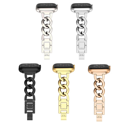 For Apple Watch Series 3 42mm Quick-Release Metal Chain Watch Band(Starlight) by bashfashion