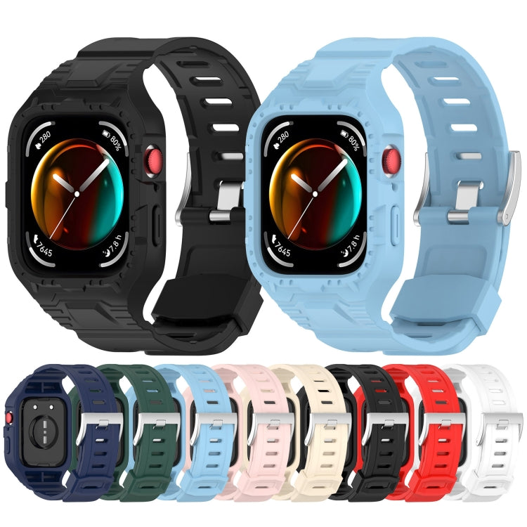 For Huawei Watch Fit3 Armour Integrated TPU Watch Band(Dark Green) by bashfashion