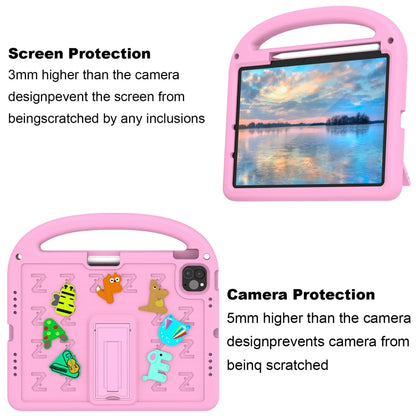 For iPad Pro 11 2025 / 2024 Cartoon Sparrow EVA Shockproof Tablet Case(Pink) by bashfashion