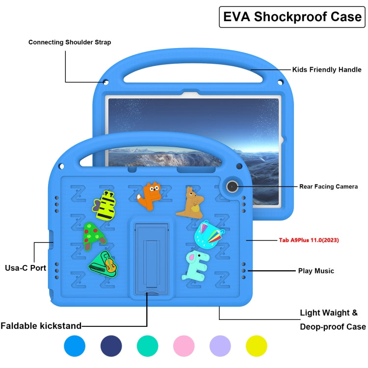 For Samsung Galaxy Tab A11+ / A9+ Cartoon Sparrow EVA Shockproof Tablet Case(Blue) by bashfashion